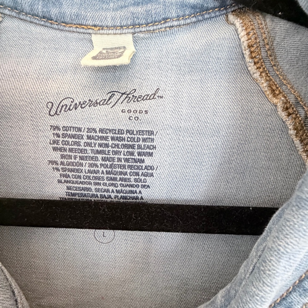 Universal Thread Denim Button-Down Shirt - image 4
